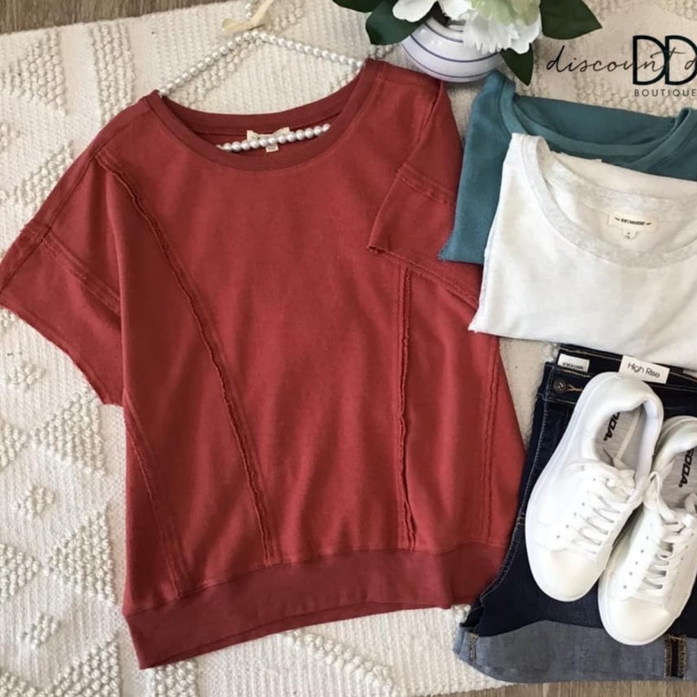New Raw Hem Top